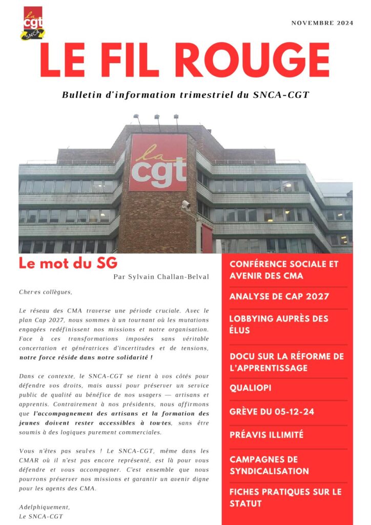 Le fil rouge - SNCA-CGT