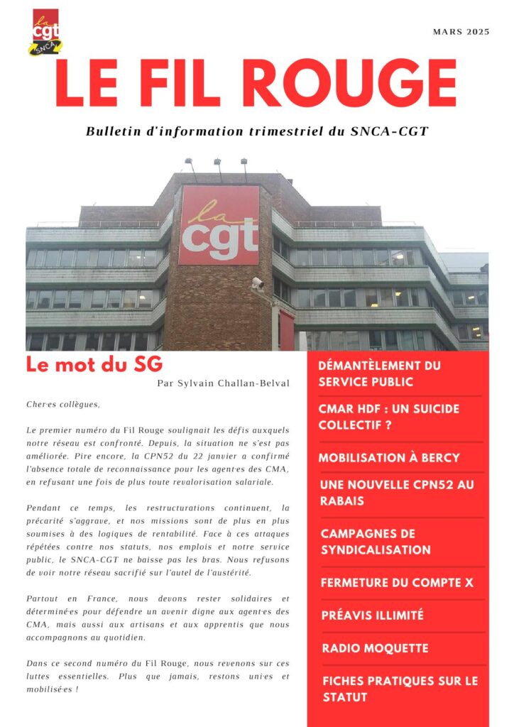 Le fil rouge - SNCA-CGT